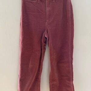 Madewell Corduroy Pants in Dusty Rose